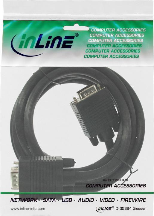 Produktbild InLine D-Sub (VGA) - D-Sub (VGA) 0,3 m Entfernung (17803B) (0.30 m, VGA)