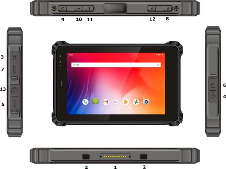 Produktbild Allnet Rugged Outdoor Tablet, Windows, 2D Scanner, NFC, LTE, X-trail-100-Intel (10", 128 GB, Windows)