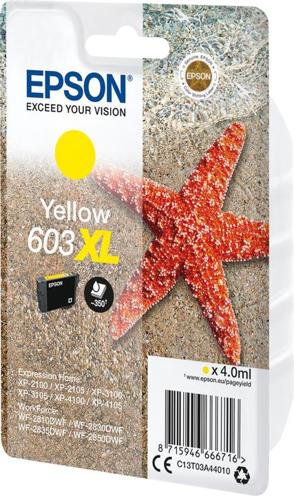 Actual product image Epson Singlepack 603XL Ink (Y)