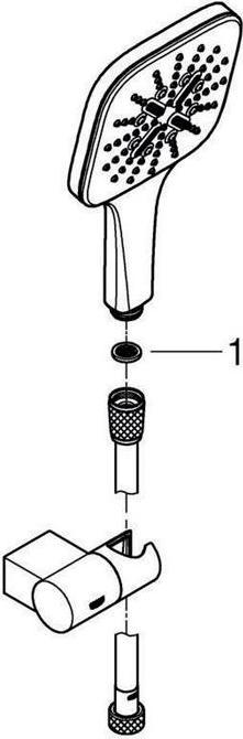 Actual product image Grohe Shower set Rainshower SmartActive 130 Cube EcoJoy (3 Beam types, 9.50 l/min)