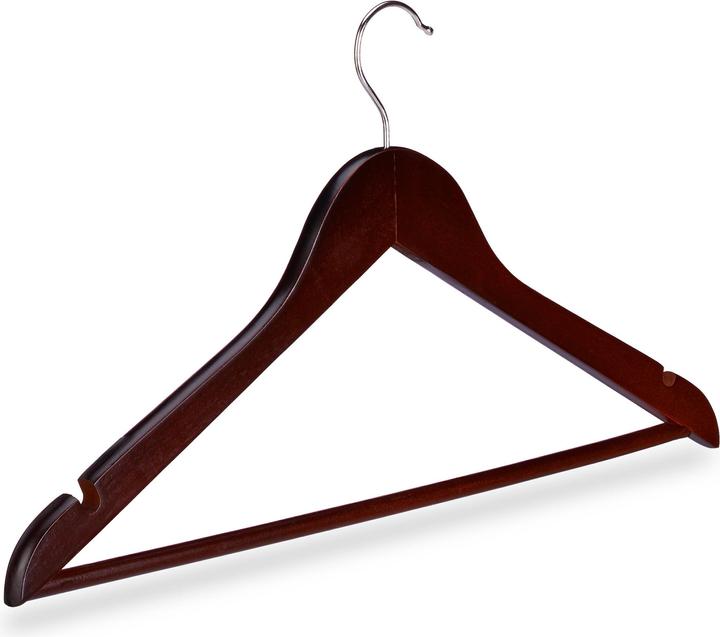 Actual product image Relaxdays Coat Hangers with Trouser Rail Set of 20 (40 x)