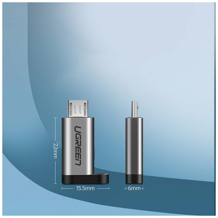 Actual product image Ugreen Micro USB to USB-C Adapter (Micro USB, USB Type C)