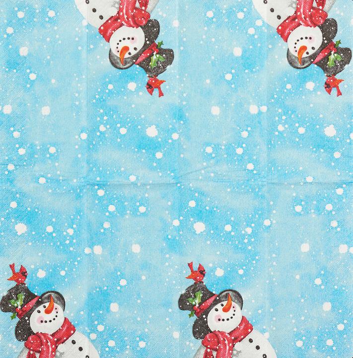 Image du produit Paper + Design Mouchoirs en papier "Happy Snowman" (Bonhomme de neige)