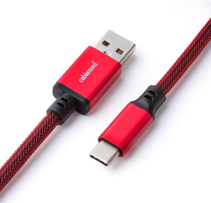Actual product image CableMod Pro Coiled Keyboard Cable USB-C to USB Type A, Republic (1.50 m, USB 2.0)