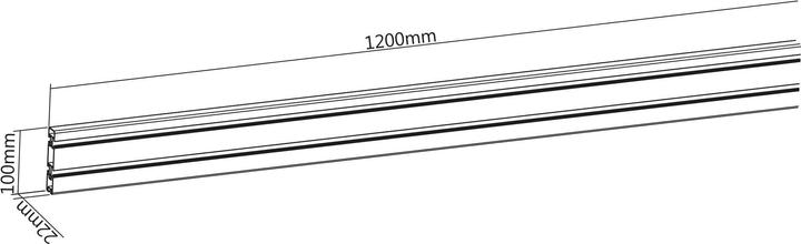 Actual product image InLine Slatwall Panel Aluminium for Wall Mount white 1,2m