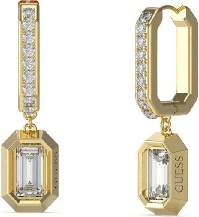 Actual product image Guess 25MM CRYSTAL CHARM HUGGIES earrings (Stainless steel)