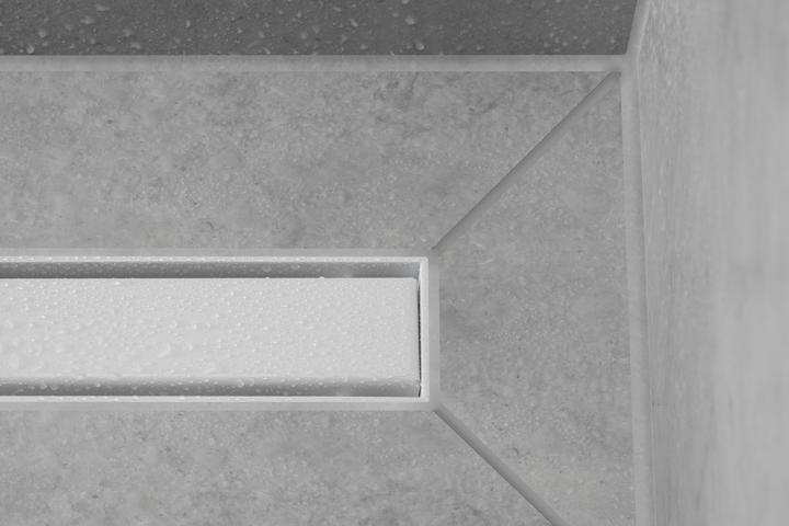 Actual product image hansgrohe HG shower channel RainDrain Match m height-adjustable frame 1000mm matt white (1000 mm)