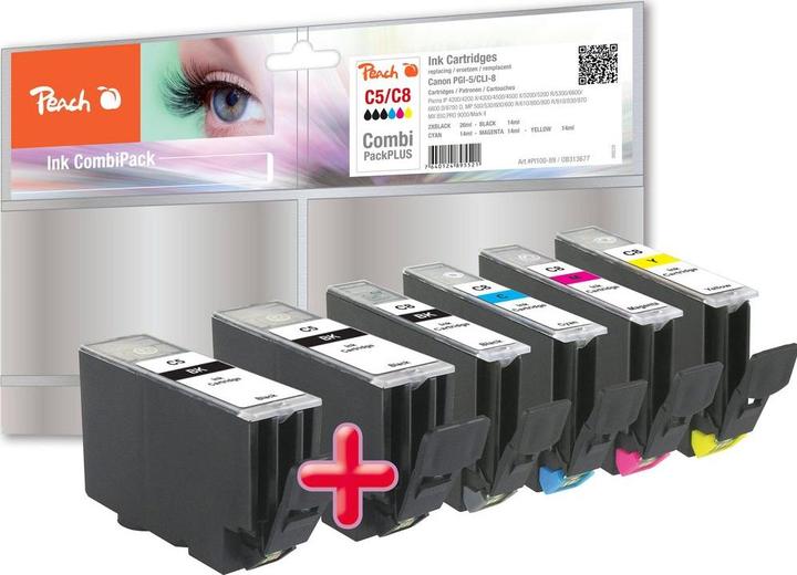 Immagine prodotto Peach Cli-8, Pgi-5 (M, FC, PBK, Y, C)