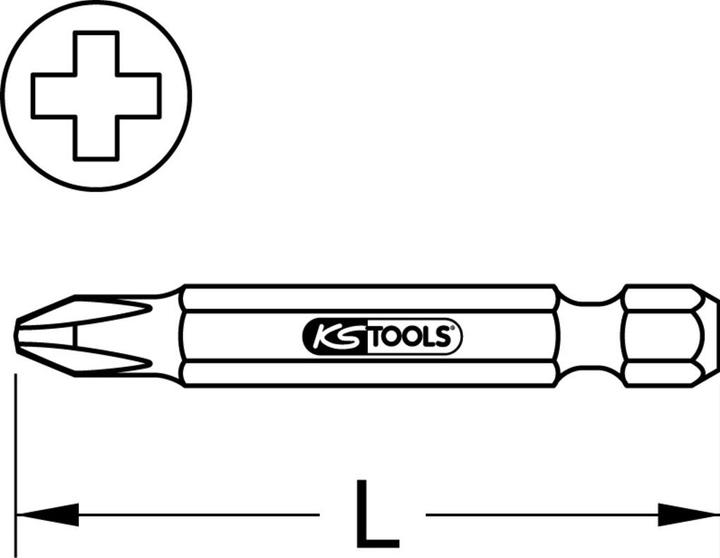 Actual product image KS Tools 1/4" bit (PH3)