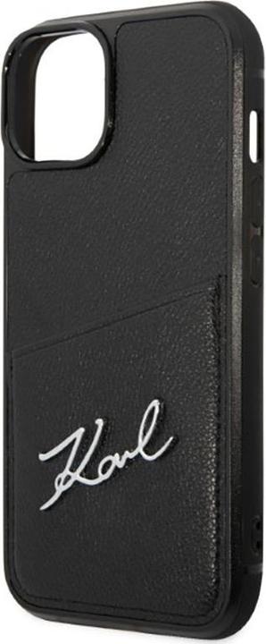 Image du produit Karl Lagerfeld KLHCP14MCSSK iPhone 14 Plus 6,7" hardcase czarny/black Signature Logo Cardslot (Apple iPhone 14 Plus)