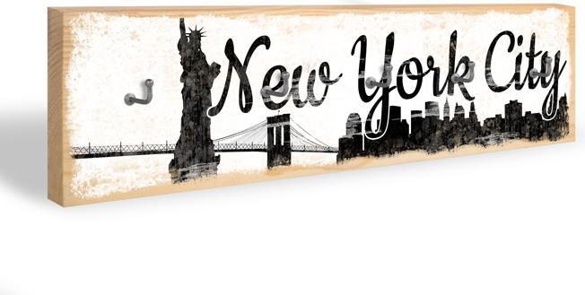 Actual product image Trenddeko New York City skyline + 5 hooks (40 x 10 cm)