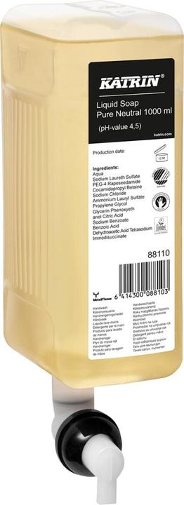 Katrin Hand Wash Soap 6 x 1 litre including pump (Liquid soap, 1000 ml)