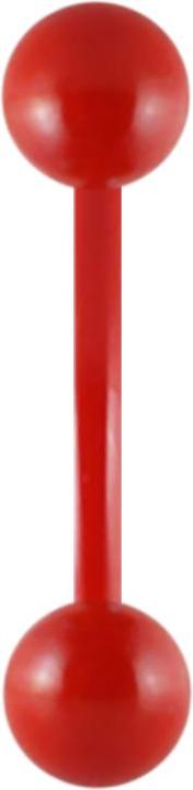 Actual product image Star Piercing Micro Banana Fire Red with ball (without brass, Surgical steel 316L)