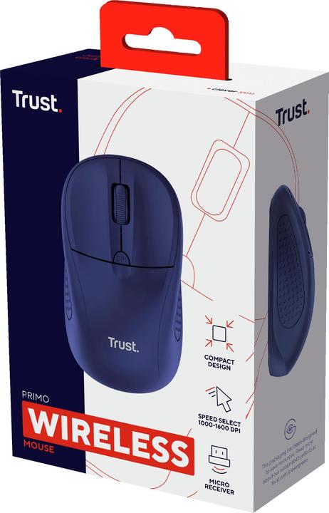 Produktbild Trust Primo Wireless Mouse Matt Blue (Kabellos)