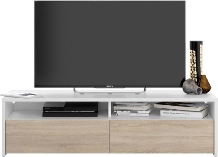 Immagine prodotto CaliCosy Mobile TV 2 ante battenti e 2 nicchie di stoccaggio Kioto - L130 cm