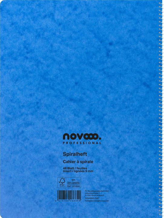 Actual product image Novooo Spiralheft assortiert (A4, Lined)
