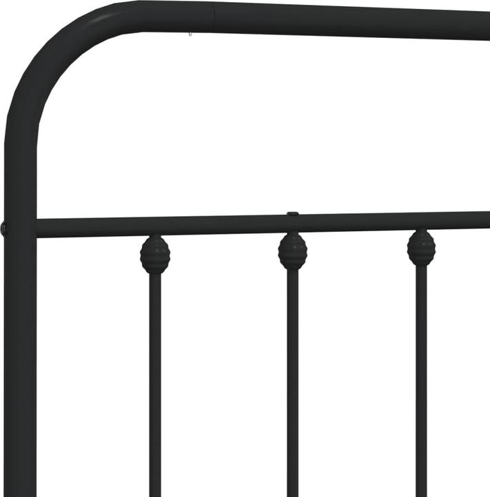 Actual product image VidaXL Kopfteil Metall Schwarz 200 cm, Farbe: Schwarz, Material (206 x 3 x 100 cm)