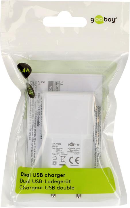 Produktbild Goobay Ladegerät 2x USB A (12 W)