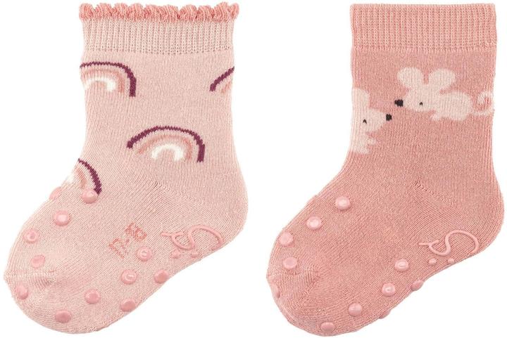 Sterntaler Antirutsch-Socken 2er Set Regenbogen Gr. 17/18 (2er Pack, 17, 18)