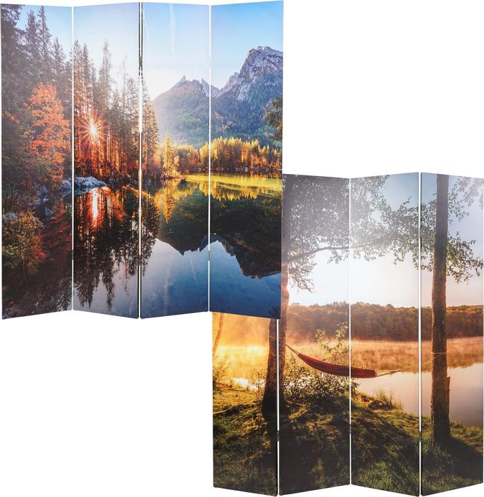 Immagine prodotto Mendler Foto Paravent con isolamento acustico HWC-L55, schermo per la privacy, 180x162cm Waldsee