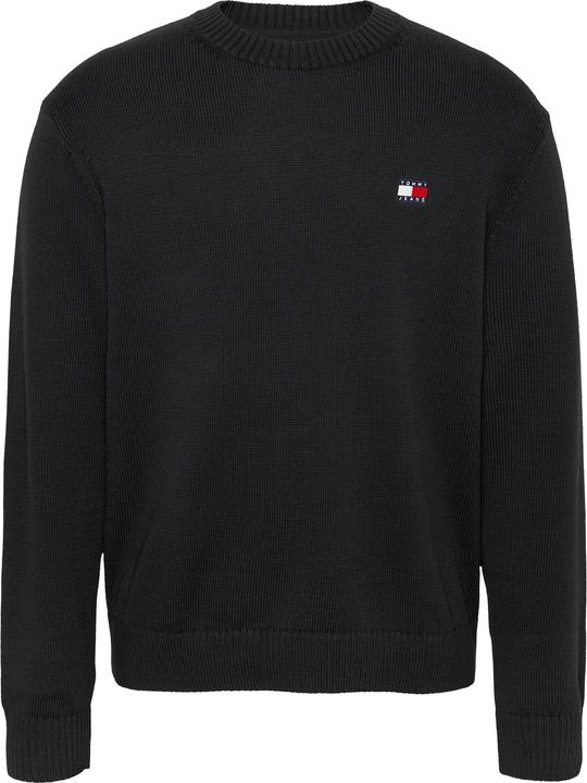 Tommy Hilfiger Tommy Jeans Regular Badge Wolmix Trui - Zwart - Maat L (L)