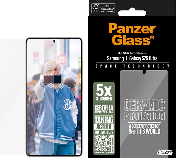 Image du produit PanzerGlass Protection d'écran en céramique (1 pièce(s), Samsung Galaxy S25 Ultra)