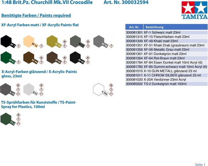 Actual product image Tamiya British Tank Churchill MkVII Crocodile