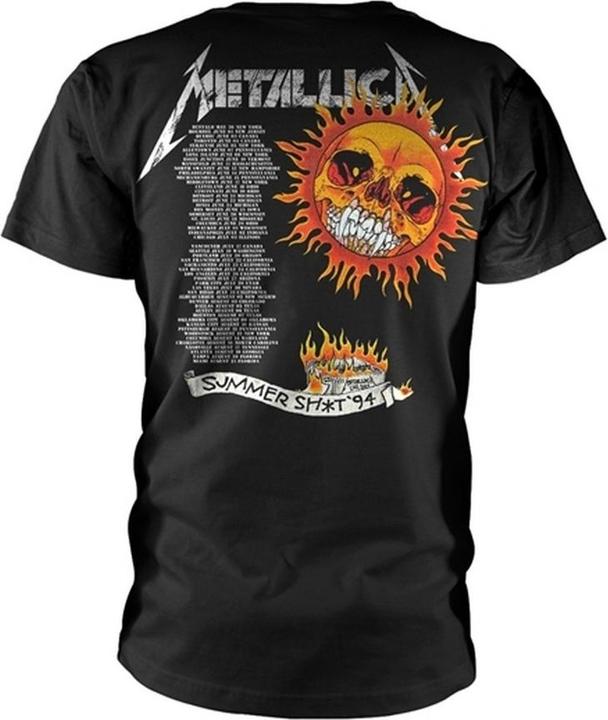 Actual product image Metallica TShirt Adults Flaming Skull Tour '94 (M)