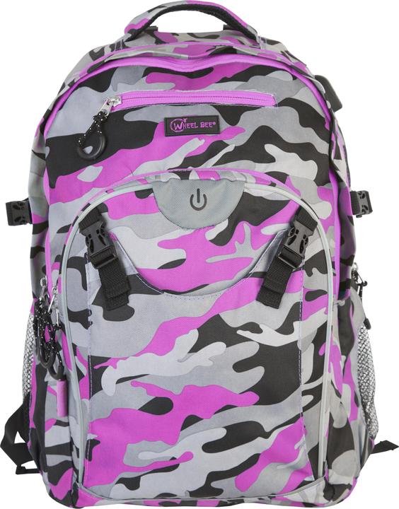 Actual product image Wheel Bee Backpack Gen. Z Pink Generation Z Camouflage Pink, 46x32x20 cm, B. 2xCR2032 incl.
