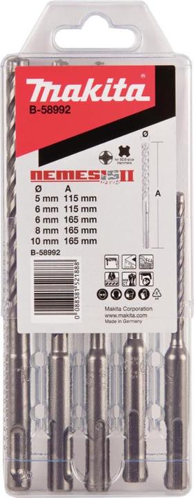 Actual product image Makita Nemesis 2 SDS+ Drill Set (5 mm, 6 mm, 8 mm, 10 mm)