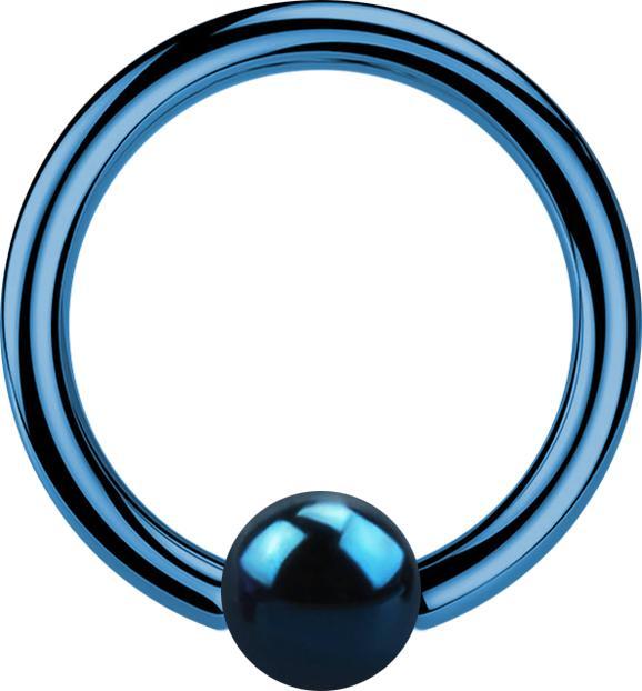 Star Piercing Micro Ball Closure Ring dunkelblau (ohne Messing, Chirurgenstahl 316L)