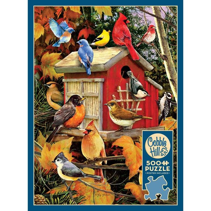 Image du produit Cobble Hill Puzzle 500 pièces XXL Pieces - Fall Birdhouse (500 pièces)