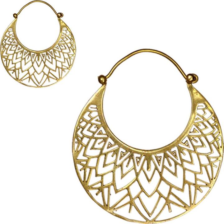 Immagine prodotto Star Piercing Ohrring vergoldet Creole im Wald (Ottone)