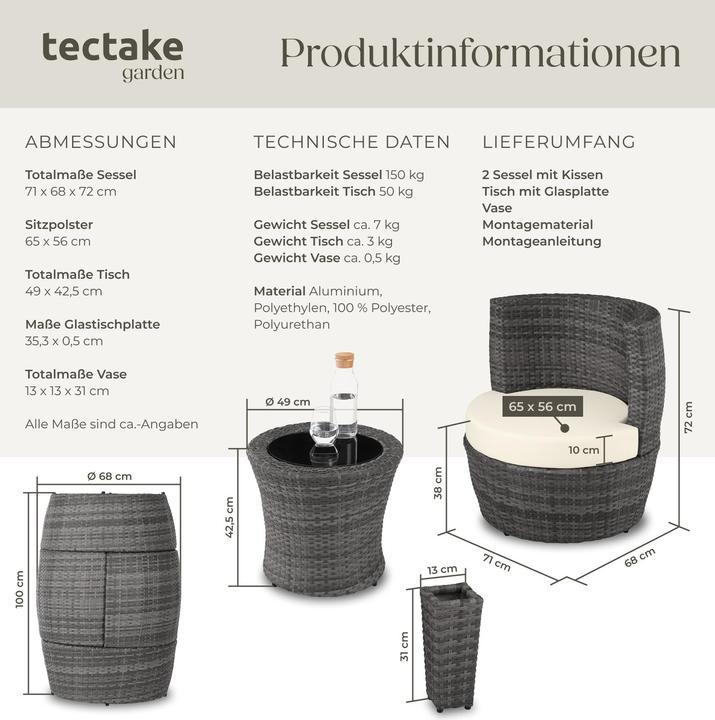 Produktbild tectake Nizza