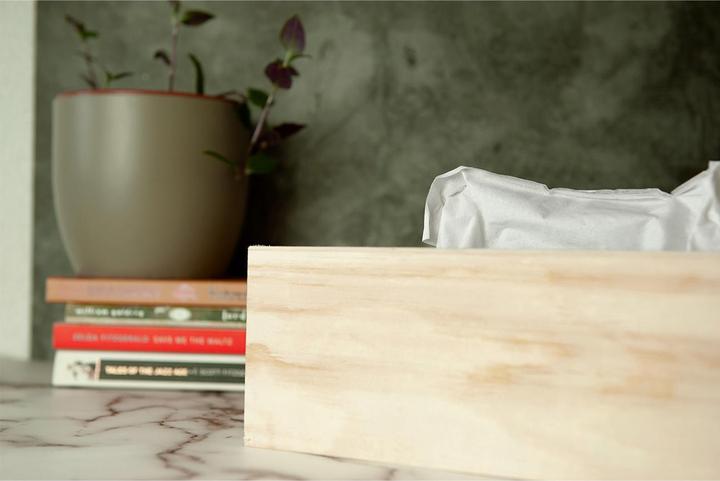 Actual product image Natura Punto Cosmetic tissue box made of wood, natural, 25 x 13 x 9.2 cm