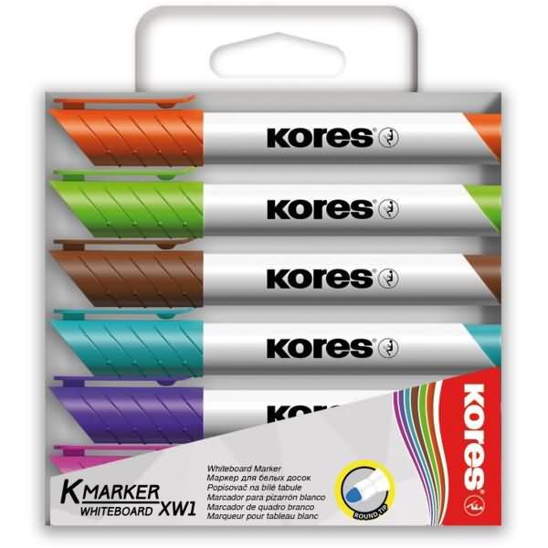 Produktbild Kores K-MARKER - Whiteboard-Marker (Mehrfarbig, 3 mm, 6 x)