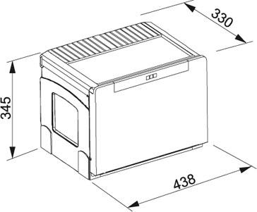 Actual product image Franke Cube 50 waste bin, automatic opening, 2x14l, 134.0055.292 (32 l)