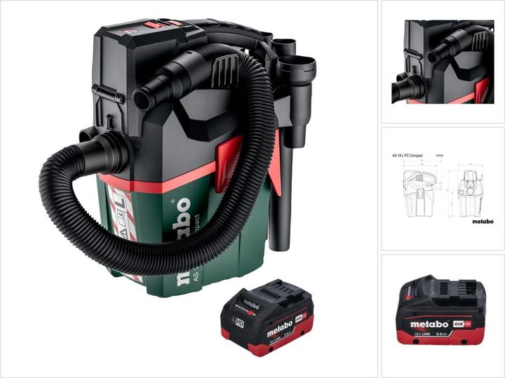 Actual product image Metabo AS 18 L PC Compact (Wet dry vacuum cleaner)