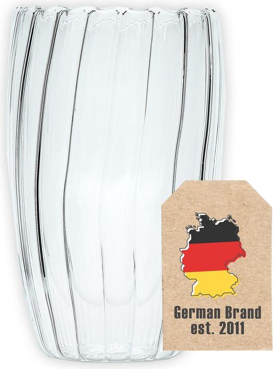 Produktbild Intirilife Doppelwandiges Thermo Glas Striped Style (0.35 l, 1 x)