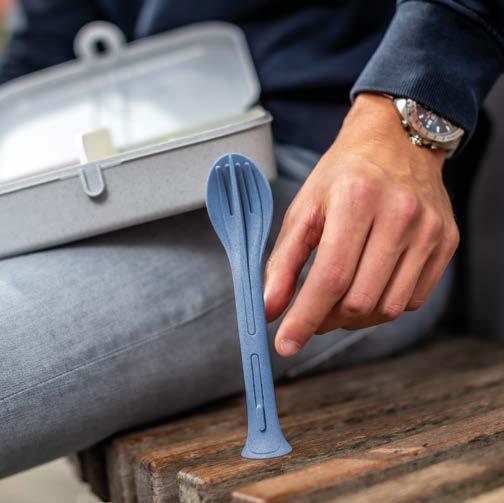 Productafbeelding Koziol KLIKK bestekset to go 17 cm 3 stuks, groen (3 Stuk, Bestekset)