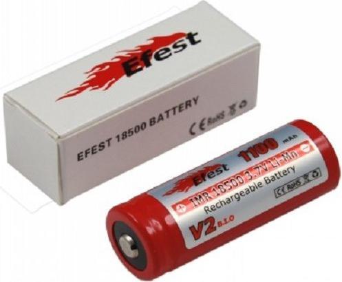 Produktbild Efest Akku IMR 18500 V2 (Pluspol erhöht) (1 Stk., 18500, 1100 mAh)