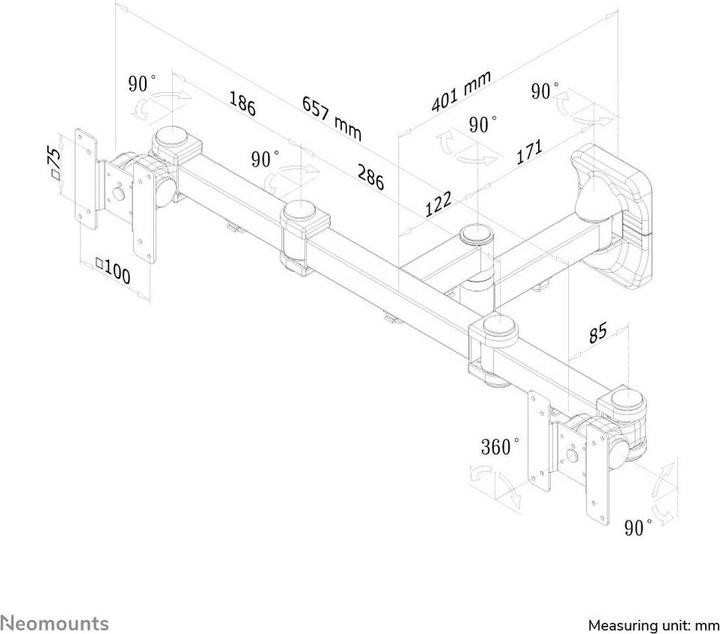 Image du produit Neomounts Fpma-W960d (Mur, 27")