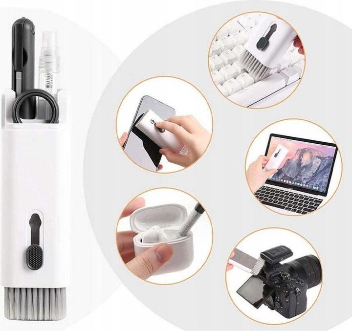 Produktbild Hurtel Multifunktionales 7-in-1-Reinigungsset für Kopfhörer und Tastatur