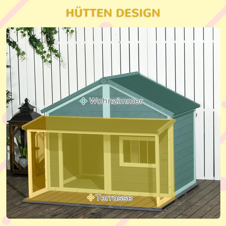 Image du produit PawHut Niche pour chien avec plancher surélevé (Niche pour chien)
