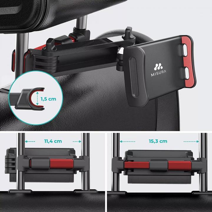 Produktbild Misura Klappbarer Tablet- und Handyhalter fürs Auto