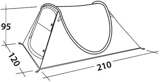 Produktbild Easy Camp Fireball 200 (Tunnelzelt, 1.60 kg, 2 Personen)