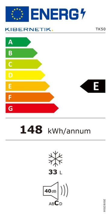 Energie-Label Kibernetik Gefrierschrank FSP (Freistehend, 33 l)