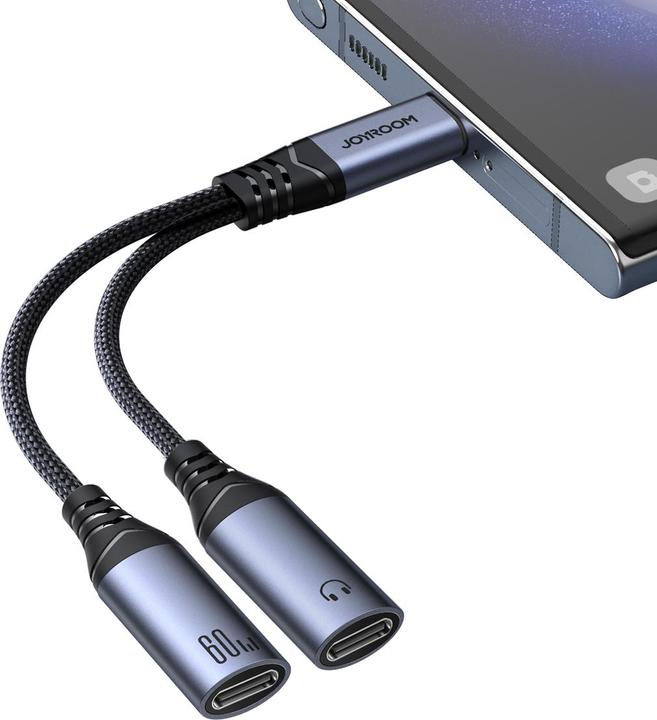 Joyroom 2-in-1 Audio Adapter USB-C to Dual USB-C Cable (USB Typ C, USB Typ C)
