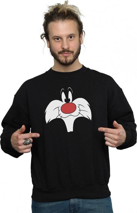 Actual product image Looney Tunes Mens Sylvester Big Face Sweatshirt (XXL)