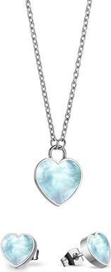 Bering Arctic Symphony 431-715-Silver Romantic Steel Jewelry Set (Necklace. Earrings)